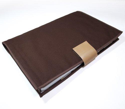 suono ハンドメイド MacBook Pro 17インチ ケース：MODE（ココア・カーキストライプ）*