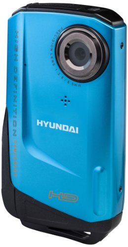 Hyundai Water Moments Flash/Unterwasser-Camcorder (5 Megapixel, 5,1 cm (2 Zoll) Display, SD-Kartenslot, CMOS-Sensor, HDMI Kabel, USB 2.0) blau