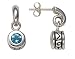 Sterling Silver Earrings w/ Blue Topaz From The Swirl Collection