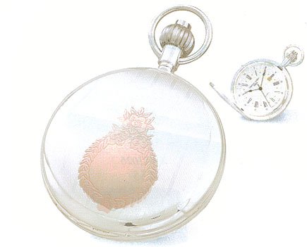 Charles Hubert Pocket Watch   Silver CHANGITNOW Rose Gold plated Black Roman Numerals White Dial Pocket Watch