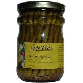 Gertie's Finest � Pickled Green Asparagus (1 case contains 6-34.5 oz jars with Free Shipping)