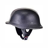 German Helmets - DOT German Motorcycle Helmet 115 Leather