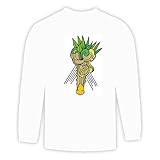 Long Sleeve T-shirt with pattern, France, Europe Large White