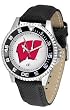 Wisconsin Badgers Suntime Competitor Poly/Leather Band Watch - NCAA College Athletics