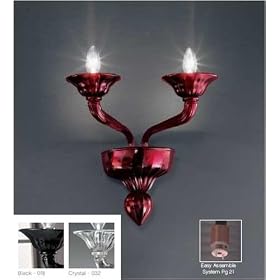 Eurofase 14132-025 Asti 2-Light Wall Sconce, Red by Eurofase