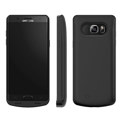 Note 7 Battery Case,Caka 5000 Mah External Backup Battery Charger Cover Case For Samsung Galaxy Note 7 Rechargeable Power Bank Case,Portable Backup Power Bank Case - (Black)