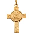 14K Yellow Gold U.S. Coast Guard Cross Pendant - 28.50x20.75mm