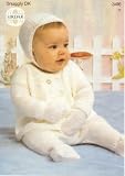 Sirdar Knitting Pattern, Baby`s Pram Set, DK, Sizes Birth/3 Months, 18" 46 cm, Leaflet Number 3416