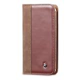 Acase Collatio iPhone 5 Case / Cover (Apple iPhone 5) - Genuine Leather Wallet Case for the New iPhone 5 (ChestNut) - Red / Brown