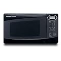 Sharp R-230KK 800-Watt 4/5-Cubic-Foot Compact Microwave, Black