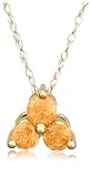 10k Yellow Gold Spessarite 3-Stone Pendant, 18
