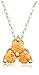  : 10K YELLOW GOLD SPESSARITE 3 STONE PENDANT 18