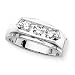 3 Diamond Men\'s Ring 1 ct. in 14K White Gold
