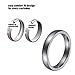 L-Ring 8MM Tungsten Wedding Ring with Groove in the Center Matte Finish and Beveled Edge, Size 6-14