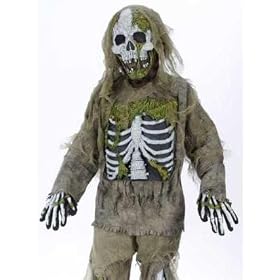 Scary Skeleton Zombie Kids Monster Halloween Costume