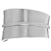 Bold Sterling Silver Lopsided Cuff Bracelet with Rib Center