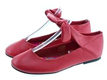 Couture Discount Ballerinas zum Binden, Schleife, rot (BAL79)