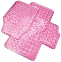 Think Pink Checker Plate Car Mat Set
