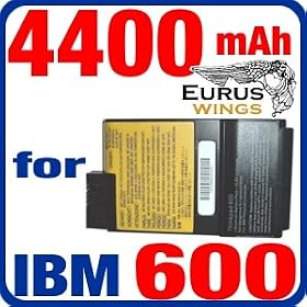 4400mAh Eurus Li-Ion 02K6504 Laptop Battery for IBM ThinkPad 600, 600D, 600E,600X for all... by Eurus Wings