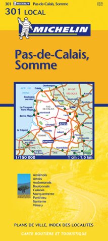 City Travel Guides Discounted  Livres : Carte routière Michelin, numéro 301 : Pas-de-Calais - Somme
