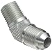 EATON Aeroquip 2023-4-6S 45 Degree Male Elbow, JIC 37° & NPT End Types, Carbon Steel, 1/4 NPT(m) x 3/8 JIC(m) End Size, 3/8" Tube OD, 1/4" Male Pipe Size