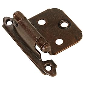 Amerock BP7139-RBZ Variable Overlay Face Mount Self Closing Hinge, Rustic Bronze