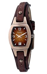 Fossil Women's JR9760 Skinny Brown Leather Strap Brown Analog Dial Watch