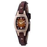 Fossil Women's JR9760 Skinny Brown Leather Strap Brown Analog Dial Watch ~ Fossil