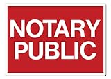 UPC 762529052099 product image for Lynch Signs 20 in. x 14 in. Sign Red on White Plastic Notary Public | upcitemdb.com