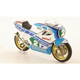 Yamaha TZ 250L, No.2, Team Sonauto, 250cc Weltmeister, 1984, Model Car, Miniature d�j� mont�e, IXO 1:24