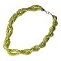 Two-tone Braided Collar Necklace - Green