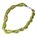 Two-tone Braided Collar Necklace - Green