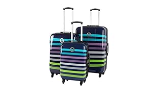 Lulu Castagnette Set de 3 trolleys rígidos (Azul)