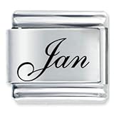  : Name Jan Laser Italian Charms Bracelet Link