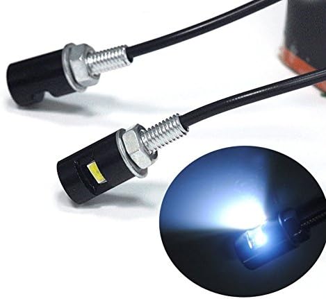 DIBMS 10pcs DC12v 5630 SMD Bolt-On White LED License Plate Screw Blot Light for Motorcycle Car