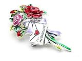 Bouquet of Roses and Flowers Valentine Brooch or Pin