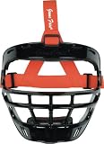 Markwort Game Face Sports Safety Mask (Black with Orange Ponytail Harness, Large)