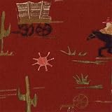 Go West Fabric by the Yard: Cowboy Print by Glenna Jean