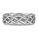 Braided Mesh Celtic Wedding Band in 14K White Gold