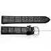 KS 20mm Black Leather Men's Replacement Watch Band Straps WB2042