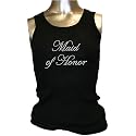 Maid Of Honor Rhinestone Girly Tank Top