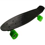 Bk-gn Blank Complete Plastic Skateboard Black Board Retro Cruiser