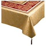 Waterford Table Ashworth 60-by-60-Inch Topper, Gold/Ruby