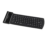 Halterrego - Clavier Bluetooth en silicone - Noir