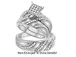 10k. White Gold Stunning 3 Pc. Genuine .43 Ctw. Diamond Wedding Set for Him and Her