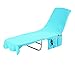 Etna 2-in-1 Terry Cloth Lounge Chair Cover & Tote (Blue)