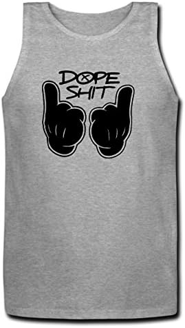 Sammy Men's DOPE SHIT Grey Cotton Tank Top Shirt(M)