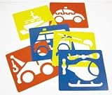 SET OF 6 EMERGENCY VEHICLES STENCILS APPROX SIZE 150MM N57
