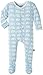 KicKee Pants Baby Essentials Print Footie, Pond Elephant, 3-6 Months