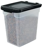 IRIS Airtight Pet Food Container, 10-Pound, Clear/Black